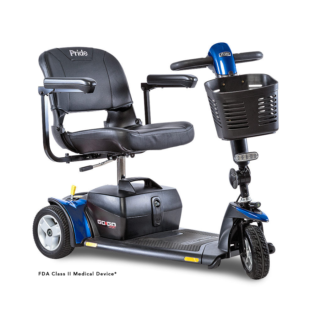 Pride Go-Go Sport 3-Wheel Travel Mobility Scooter