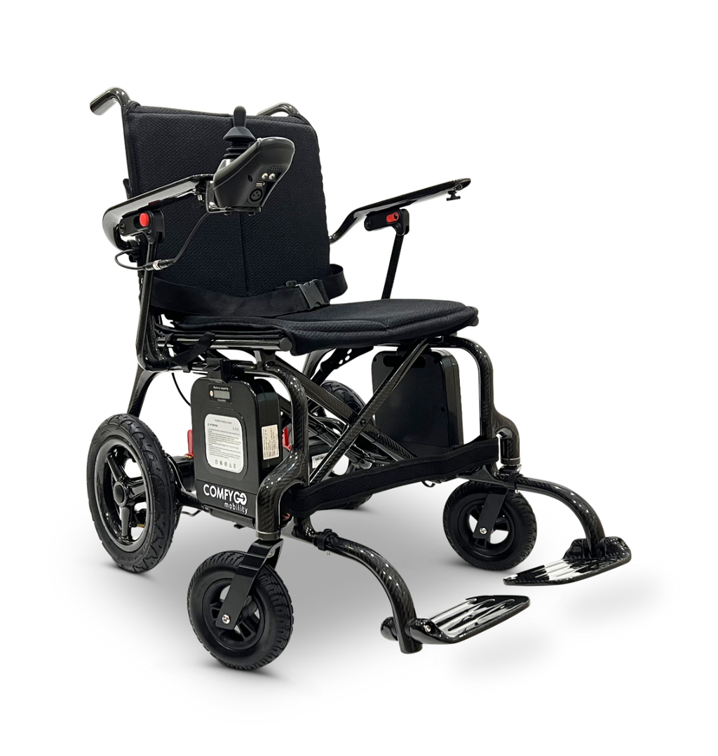 Phoenix Carbon Fiber Electric Wheelchair: Lightweight, Long-Range, Airline Approved - ComfyGo