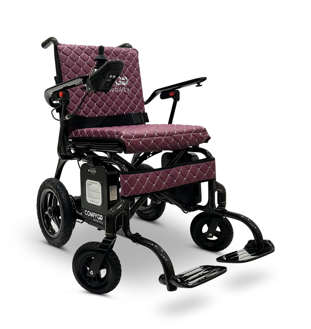 Phoenix Carbon Fiber Electric Wheelchair: Lightweight, Long-Range, Airline Approved - ComfyGo