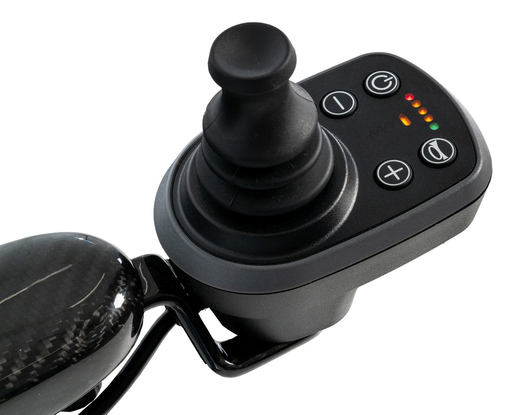 Jazzy Carbon 27X ultra-light folding power wheelchair joystick