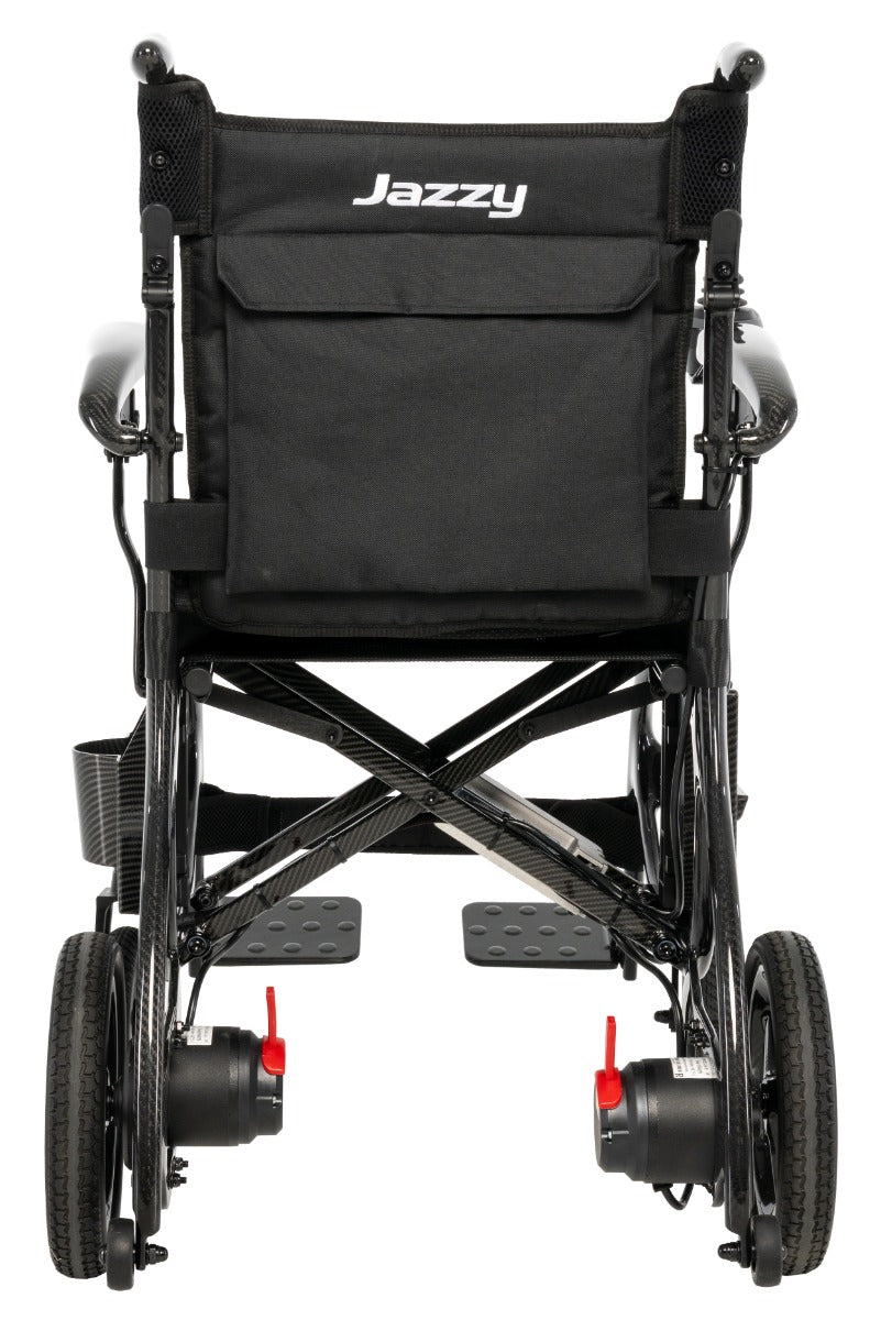 Jazzy Carbon 27X ultra-light folding power wheelchair ��� rear view