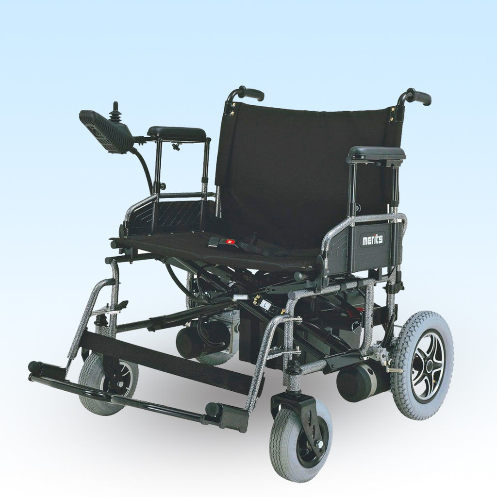 Merits Health P-181 Heavy-Duty Folding Power Wheelchair - New