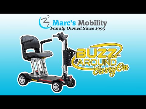 GB120 - Buzzaround CarryOn Mobility Scooter - Folding Portable Lithium Carry On Travel Scooter