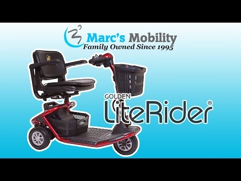 Golden Technologies LiteRider GL111D 3-Wheel Medium Portable Scooter - New