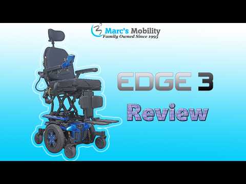 Quantum Edge 3 Powerchair Loaded with Seat Lift in Blue - Review # 8761
