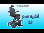 Permobil F3 Loaded Powerchair with Lights in Blue - Review # 8672