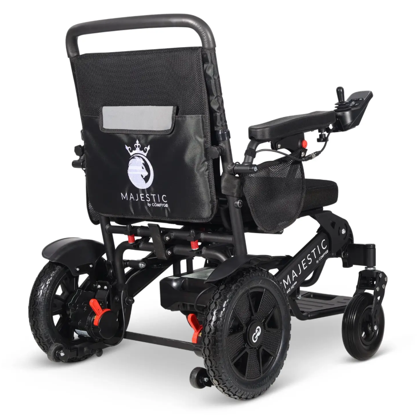 MAJESTIC 440 HD PLUS Manual Folding Remote Controlled Heavy Duty Electric Wheelchair - ComfyGO