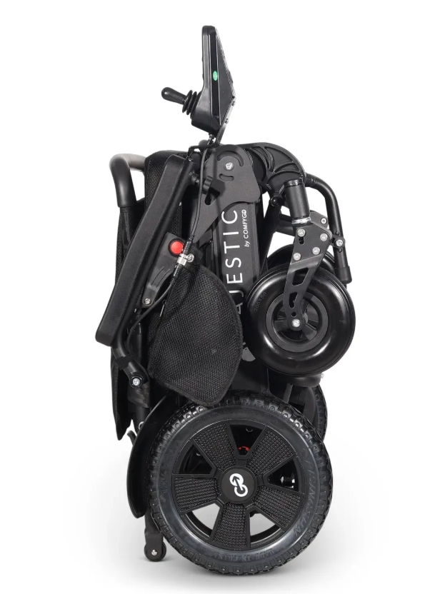 MAJESTIC 440 HD PLUS Manual Folding Remote Controlled Heavy Duty Electric Wheelchair - ComfyGO