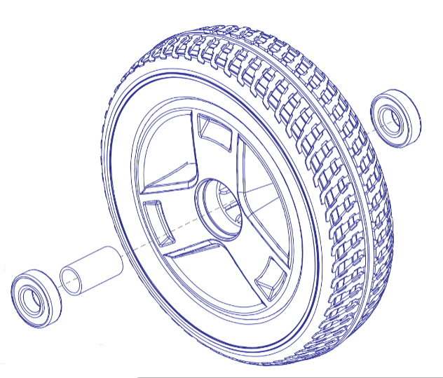 Front Wheel Assembly (2) - Go Go Sport 4-Wheel