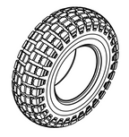 14" Knobby Drive Tires (No Rim) - Jazzy 1450 (Set of 2)