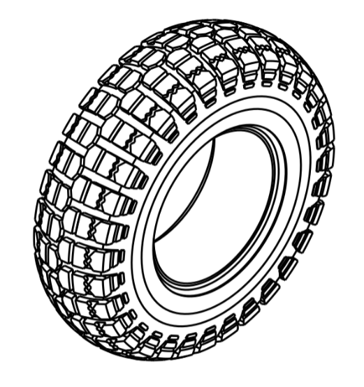 14" Knobby Drive Tires (No Rim) - Jazzy 1450 (Set of 2)