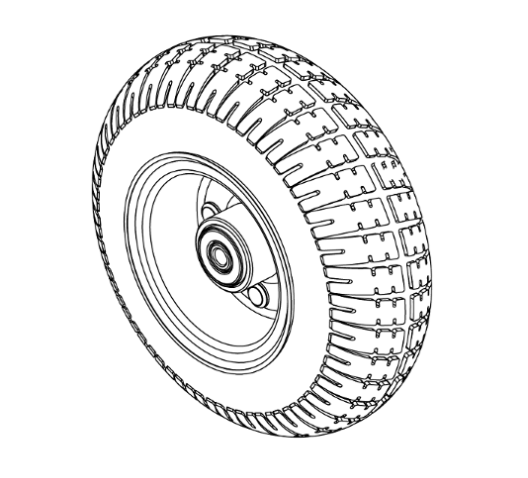 9" Caster Wheel Assembly (Tire and Rim) - Jazzy 1450 (Set of 2)