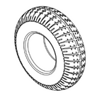 9" Caster Tire (No Rim) - Jazzy 1450 (Set of2)