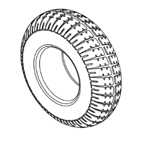 9" Caster Tire (No Rim) - Jazzy 1450 (Set of2)