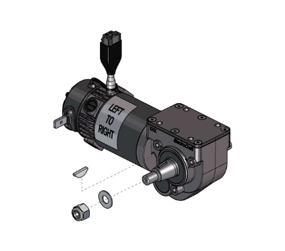Left Hand Motor Gearbox Assembly - Jazzy 1450