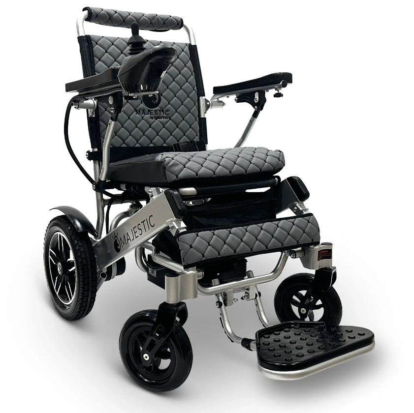 MAJESTIC IQ-8000 Manual Folding Remote Controlled Electric Wheelchair - ComfyGO
