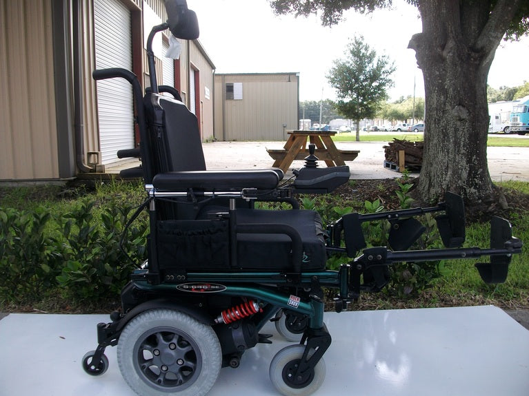 Sunrise Medical Quickie S-646 SE Power Chair with ELECTRIC TILT & LEGS - Used Wheelchairs (Green)