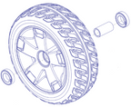 Front Wheel Assembly - Go Go Sport 3-Wheel